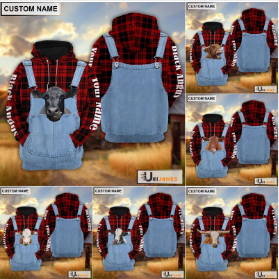 UniJames Personalized Name Cattle On The Farm 3D Hoodie