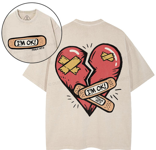 I'm OK christian Washed T-Shirt Sale - GuidingCross