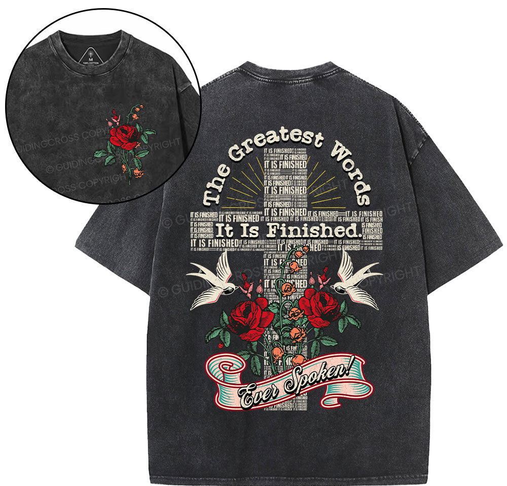 The Greatest Words Christian Washed TShirt  