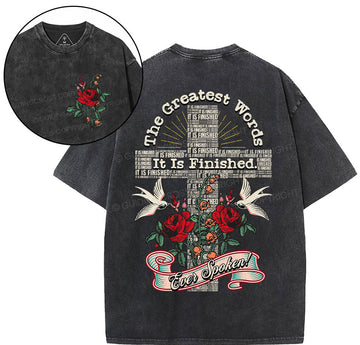 The Greatest Words Christian Washed TShirt  