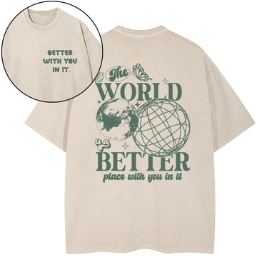Better With You In It Christian Washed T-Shirt Sale - GuidingCross