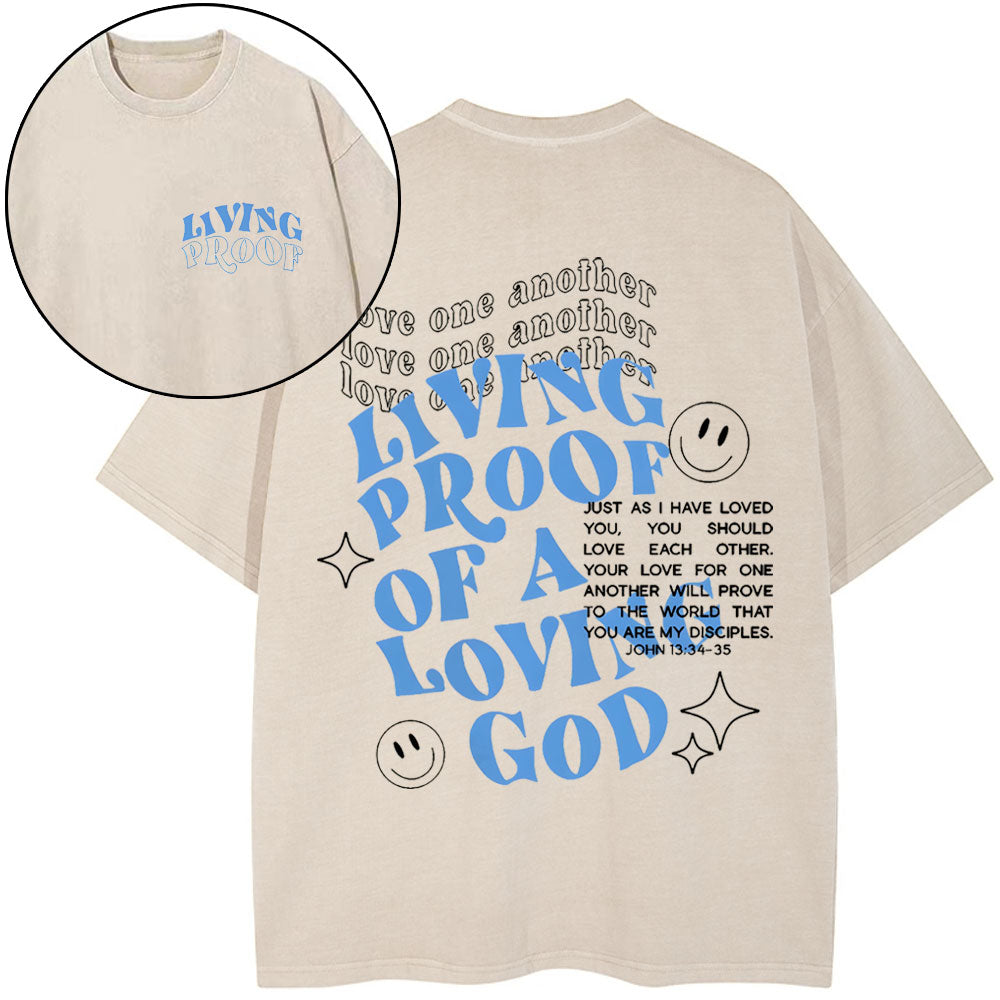 Love One Another Christian Washed T-Shirt Sale - GuidingCross
