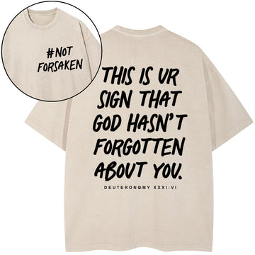 Not Forsaken Christian Washed T-Shirt Sale - GuidingCross