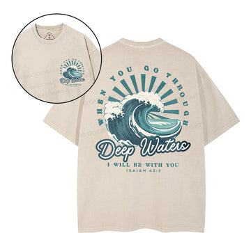 Deep Water Chirstian Washed T-Shirt Sale - GuidingCross