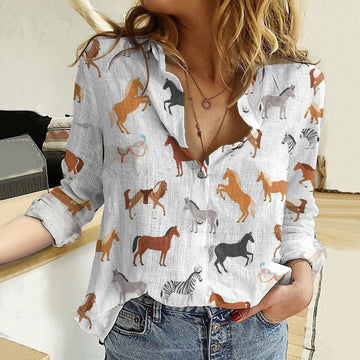 Unique I Love Horse 2 All Printed 3D Casual Shirt