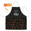 Uni Baker Uniform Black White Gold Baking Tools Pattern Custom Name Apron