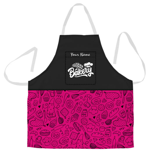 Uni Baker Uniform Bakery B Baking Tools Pattern Custom Name Apron