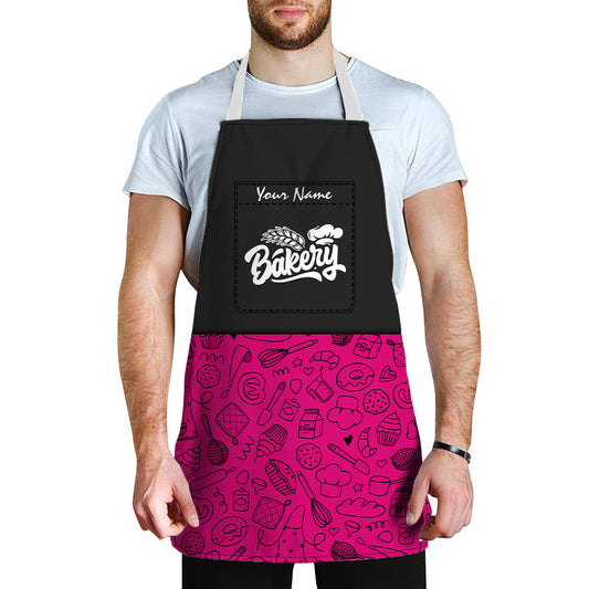 Uni Baker Uniform Bakery B Baking Tools Pattern Custom Name Apron