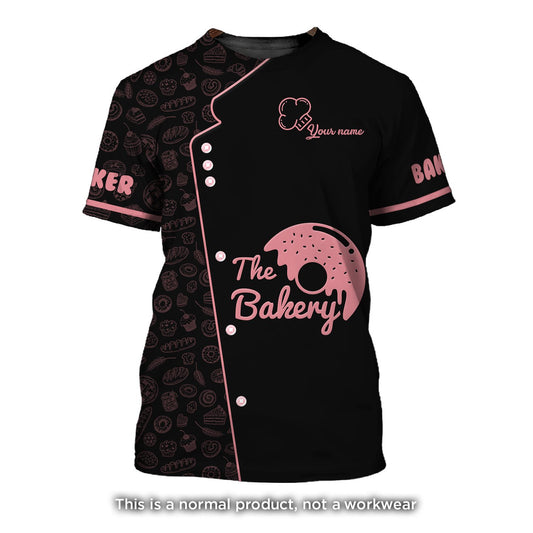 Uni Personalized Name Pinky Uniform Baking Pattern 3D Shirt [Non-Workwear]