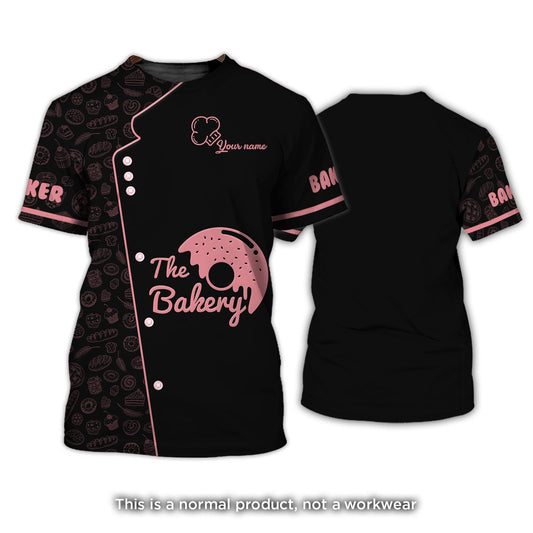 Uni Personalized Name Pinky Uniform Baking Pattern 3D Shirt [Non-Workwear]