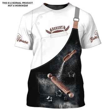 Uni Personalized Name Bakery  Baking Uniform Pattern 3D Shirt [Non-Workwear]