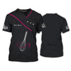 Uni Personalized Name Hot Pink Uniform Baking Pattern 3D Shirt [Non-Workwear]