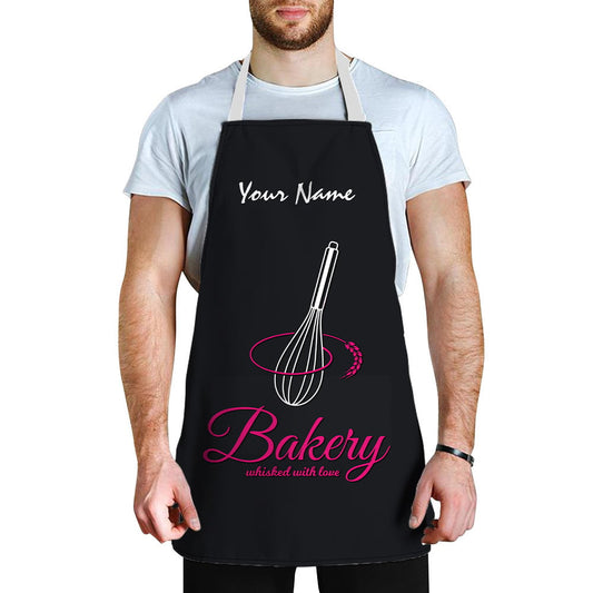 Uni Baker Uniform Hot Pink Baking Tools Pattern Custom Name Apron