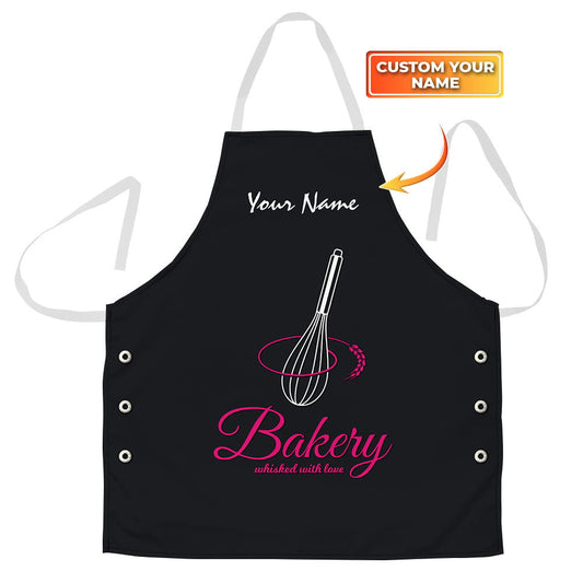 Uni Baker Uniform Hot Pink Baking Tools Pattern Custom Name Apron