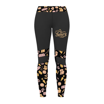 Uni BakerYellow Pink Baking Tools Pattern Legging