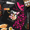 Uni Baker Uniform Pink Black Baking Tools Pattern Custom Name Apron