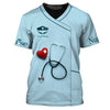 UniJames Nursing Tools Tee Shirt Custom Nurse Uniform Medical Scrubs Clothing