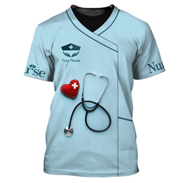 UniJames Nursing Tools Tee Shirt Custom Nurse Uniform Medical Scrubs Clothing