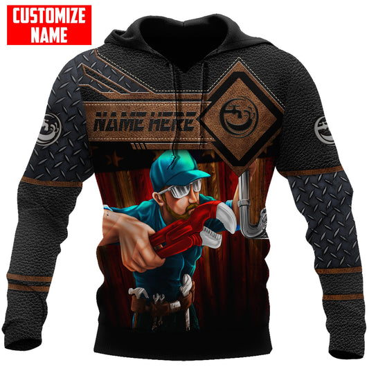 UniJames Customized Name Unisex Shirts For Plumber TNAND