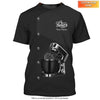 Uni Personalized Name Chic Black Baking Uniform Pattern 3D Shirt [Non-Workwear]