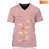 Uni Personalized Name Luxury Pink Uniform Baking Pattern 3D Shirt [Non-Workwear]