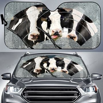 Uni Rainy Day Holstein Cattle All Over Printed 3D Sun Shade