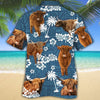 Unique Highland Blue Tribal Hawaiian Shirt