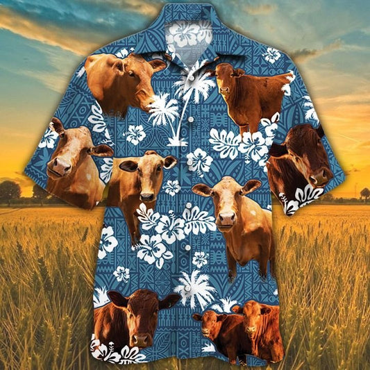 Unique Beefmaster Blue Tribal Hawaiian Shirt