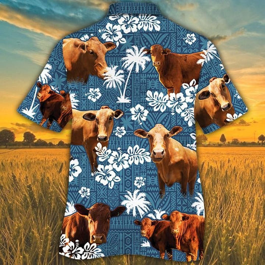 Unique Beefmaster Blue Tribal Hawaiian Shirt