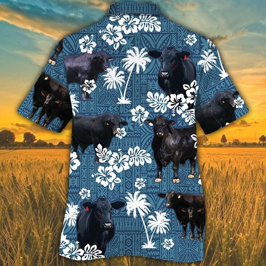 Unique Brangus Blue Tribal Hawaiian Shirt