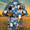 Unique Simmental Blue Tribal Hawaiian Shirt