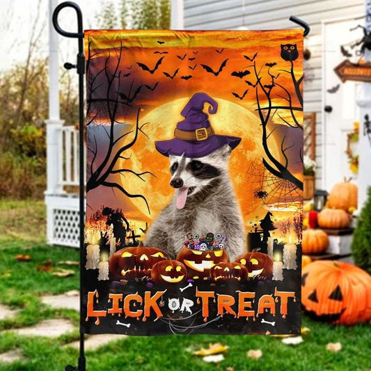 Uni Raccoon Lick Or Treat Flag