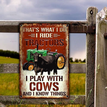 uni Black Angus Cattle That's What I Do All Printed 3D Metal Sign