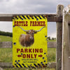 uni TX Longhorn Farmer Parking Only Violators Will Get Plucked All Printed 3D Metal Sign