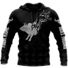 Uni Personalized Name Silver Bull Riding 3D Hoodie