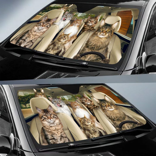 Uni Maine Coon Cat All Over Printed 3D Sun Shade