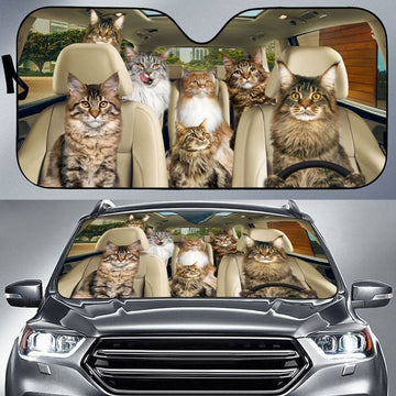 Uni Maine Coon Cat All Over Printed 3D Sun Shade