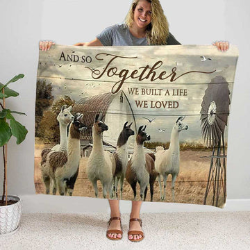 Uni Llama Blanket, So Together We Built A Life We Loved Farmhouse Blanket