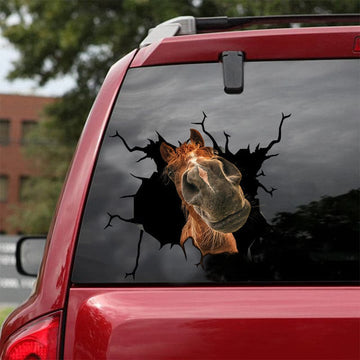 Uni Horse Broken Glass Car Decal Sticker