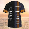 Unijames Custom Name Chef Skull Chef Knives Shirt