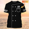 Unijames Chef Cook Custom Name Chef Knives Black 3D Shirt