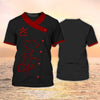 Unijames Chef Custom Name Black Red 3D Shirt