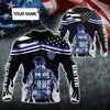UniJames Customize Name Police 3D All Over Printed Unisex Shirts Back To The Blue