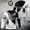 UniJames Customize Name Police Unisex Shirts Skull