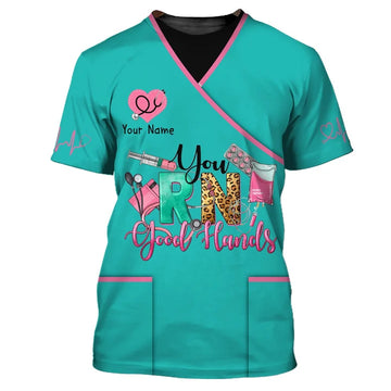 UniJames Woman Shirt, Custom Name Nurse T-Shirt, RN Nurse Life Tee, Shirt For Nurses