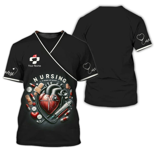 UniJames Personalized Nurse Shirt - A Work of Heart