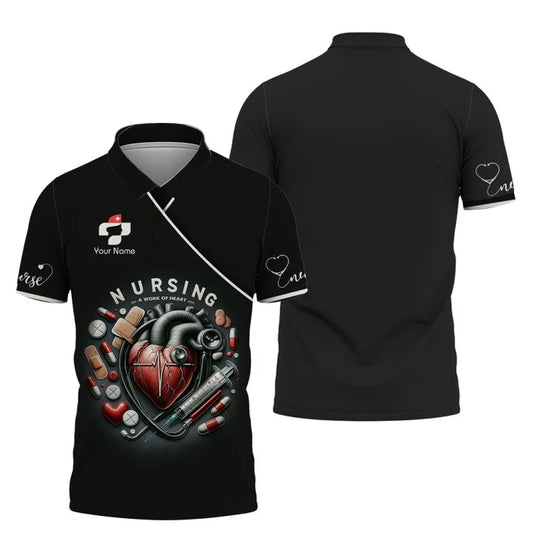 UniJames Personalized Nurse Shirt - A Work of Heart