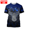 UniJames Customized Name Police Eagle Shirts