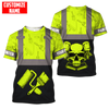 UniJames Personalized Name Painter Unisex Shirts Neon Skull
