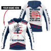 UniJames Premium Personalized 3D Printed Electrician Shirts Hoodie